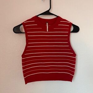 Free People Sweater Vest Red Size Small